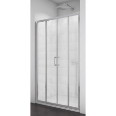 SanSwiss TOPS4 1600 01 30 Sprchové dveře dvoudílné 160 cm, matný elox/mastercarré