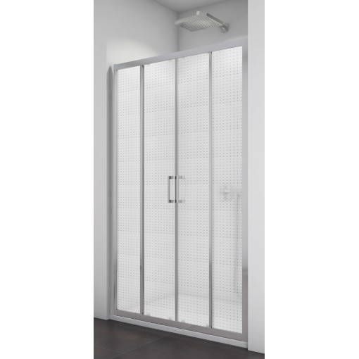 SanSwiss TOPS4 1600 01 30 Sprchové dveře dvoudílné 160 cm, matný elox/mastercarré