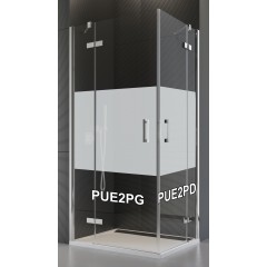 SanSwiss PUE2PG 090 10 51 Levý díl sprchového koutu 90 cm, chrom/linie