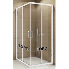 SanSwiss TOPD 0750 04 07 Pravý díl sprchového koutu 75 cm, bílá/sklo