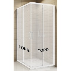 SanSwiss TOPG 0900 04 30 Levý díl sprchového koutu 90 cm, bílá/mastercarré