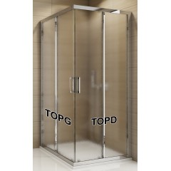 SanSwiss TOPD 0750 50 22 Pravý díl sprchového koutu 75 cm, aluchrom/durlux