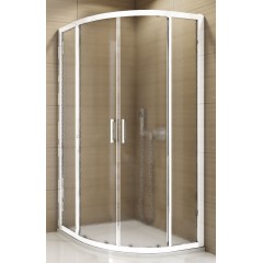 SanSwiss TOPR 55 080 04 22 Sprchový kout čtvrtkruhový 80×80 cm, bílá/durlux