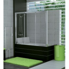 SanSwiss TOW3 G 1700 50 07 Vanové posuvné třídílné dveře, aluchrom/sklo