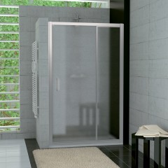 SanSwiss TED 1200 01 22 Jednokřídlé dveře s pevnou stěnou v rovině 120 cm, matný elox/durlux