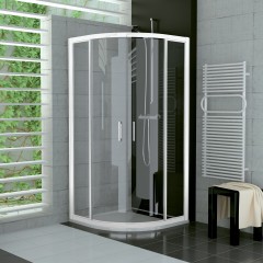 SanSwiss TER 55 080 04 07 Sprchový kout čtvrtkruhový 80×80 cm, bílá/sklo