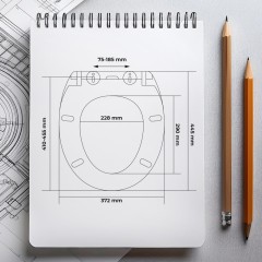 WC sedátko BAMBLY se zpomalovacím mechanismem, duroplast AWD02182035