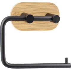 Držák toaletního papíru na nalepení, černá-bambus, AWD Interior 1765