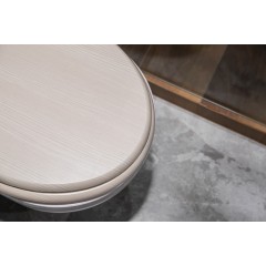 Wc sedátko se zpomalovacím mechanismem AWD Interior MDF bílý dub 1066