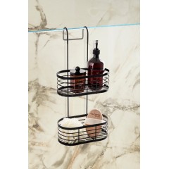 Drátěná police černá, závěsná AWD02081993