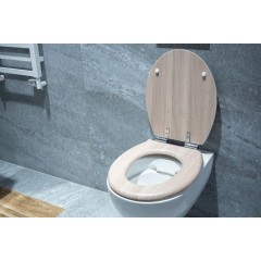Wc sedátko se zpomalovacím mechanismem AWD Interior MDF Natur 1702