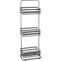 Koupelnový regál černý AWD02041885