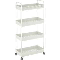 Koupelnový regál na kolečkách 40x96,3x26 cm bílý AWD02041976