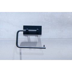 Držák toaletního papíru na nalepení, černý, AWD Interior 1762