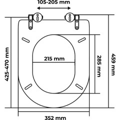 Wc sedátko se zpomalovacím mechanismem AWD Interior MDF Kalamata 