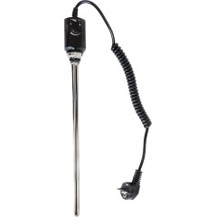 Elektrická topná tyč s termostatem 600W - černá lesklá