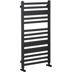 Koupelnový radiátor Enrico - boční připojení - 467W - černá matná - 970x550 mm