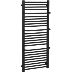 Koupelnový radiátor Antonio - boční připojení - 655W - černá matná - 1180x550 mm