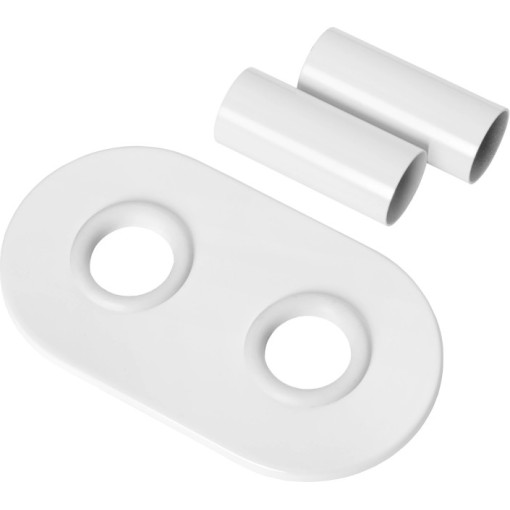 Krycí rozeta středového připojení radiátoru 50mm - bílá lesklá