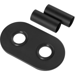 Krycí rozeta pro středové připojení radiátoru 50mm - černá matná