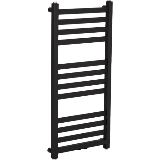 Koupelnový radiátor Fulgidus - boční připojení - 503W - černá matná - 880x430 mm