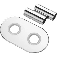 Krycí rozeta pro středové připojení radiátoru 50mm - chrom