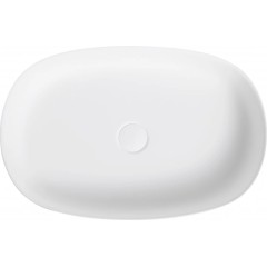 Umyvadlo z litého mramoru Atria - na desku - bílá matná - 60x40 cm