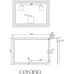 Koupelnové LED zrcadlo Retano - 100x70 cm