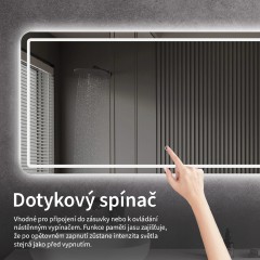 Koupelnové LED zrcadlo Retano - 100x70 cm