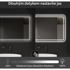 Koupelnové LED zrcadlo Retano - 100x70 cm