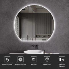 Koupelnové LED zrcadlo Rondo - Ø 120 cm