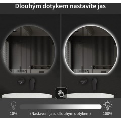 Koupelnové LED zrcadlo Rondo - Ø 120 cm