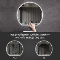Koupelnové LED zrcadlo Rondo - Ø 120 cm