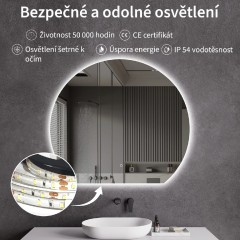 Koupelnové LED zrcadlo Rondo - Ø 120 cm
