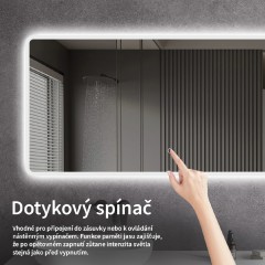 Koupelnové LED zrcadlo Grande - 120x70 cm