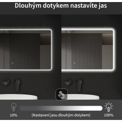 Koupelnové LED zrcadlo Grande - 120x70 cm