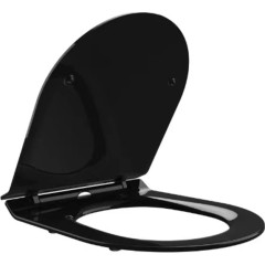 WC sedátko se zpomalovacím mechanismem Sedile - slim - černá lesklá - 36,4x4,9x42,7 cm
