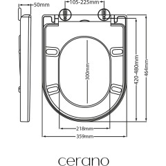 WC sedátko se zpomalovacím mechanismem Gabineto - bílá lesklá - 35,9x5x46,4 cm