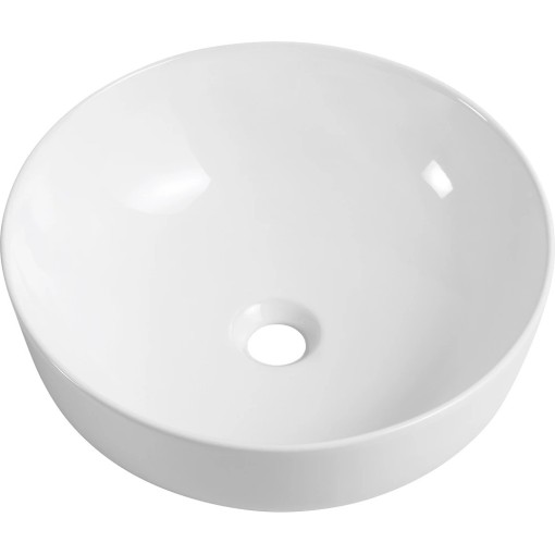 Umyvadlo keramické Marcello - na desku - bílá lesklá - Ø 42 cm