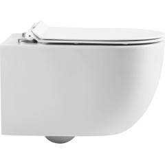WC závěsné Felci, Rimless + Slim/UF sedátko - bílá lesklá - 53x37 cm