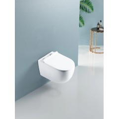WC závěsné Felci, Rimless + Slim/UF sedátko - bílá lesklá - 53x37 cm