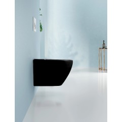 Bidet závěsný Verde - černá lesklá - 36x49 cm