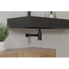 Sifon umyvadlový - 5/4" - mosaz - DN32/250 mm - černá matná