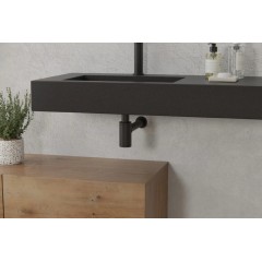 Sifon umyvadlový - 5/4" - mosaz - DN32/250 mm - černá matná