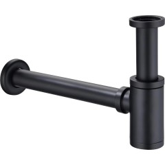 Sifon umyvadlový - 5/4" - mosaz - DN32/250 mm - černá matná