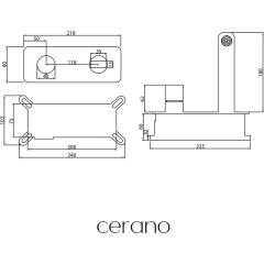Umyvadlová podomítková baterie Gina - box - černá matná