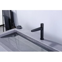 Umyvadlová stojánková baterie Loreta Grip - nízká - černá matná - 423586