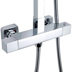 Sprchový nástěnný sloup Elma - termostatická sprchová baterie - chrom