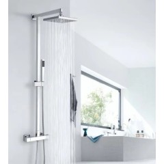 Sprchový nástěnný sloup Elma - termostatická sprchová baterie - chrom