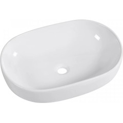 Umyvadlo keramické  Deno - na desku - bílá lesklá - 59x41 cm